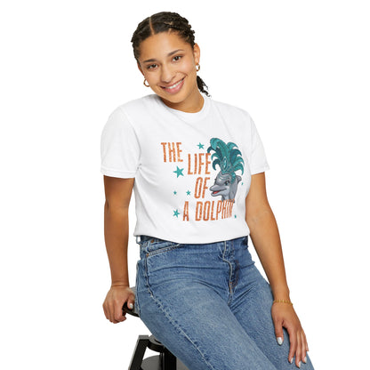 Adult Life of a Dolphin Faux Glitter - Comfort Colors