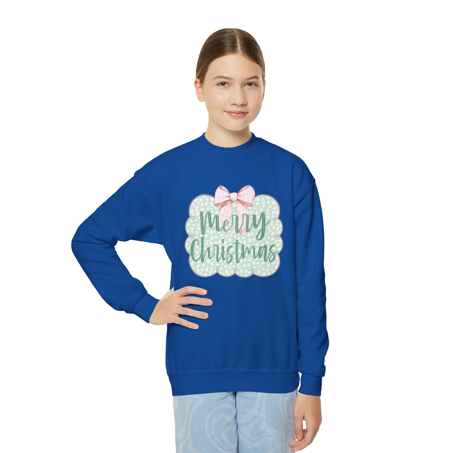 Merry Christmas Youth Sweatshirt - Gildan