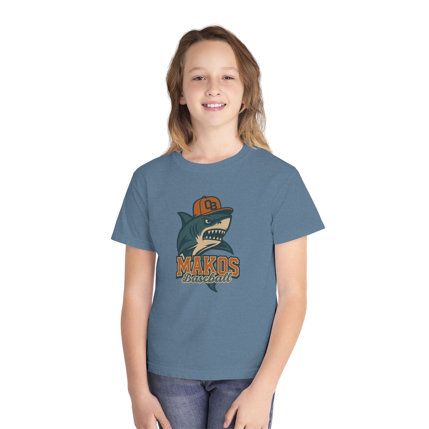 Makos Youth Baseball Tee - Comfort Colors
