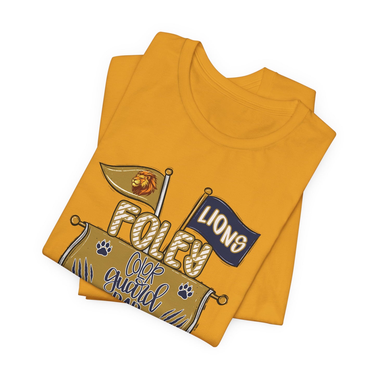 Adult Lions Color Guard Dad Tee - Bella Canvas
