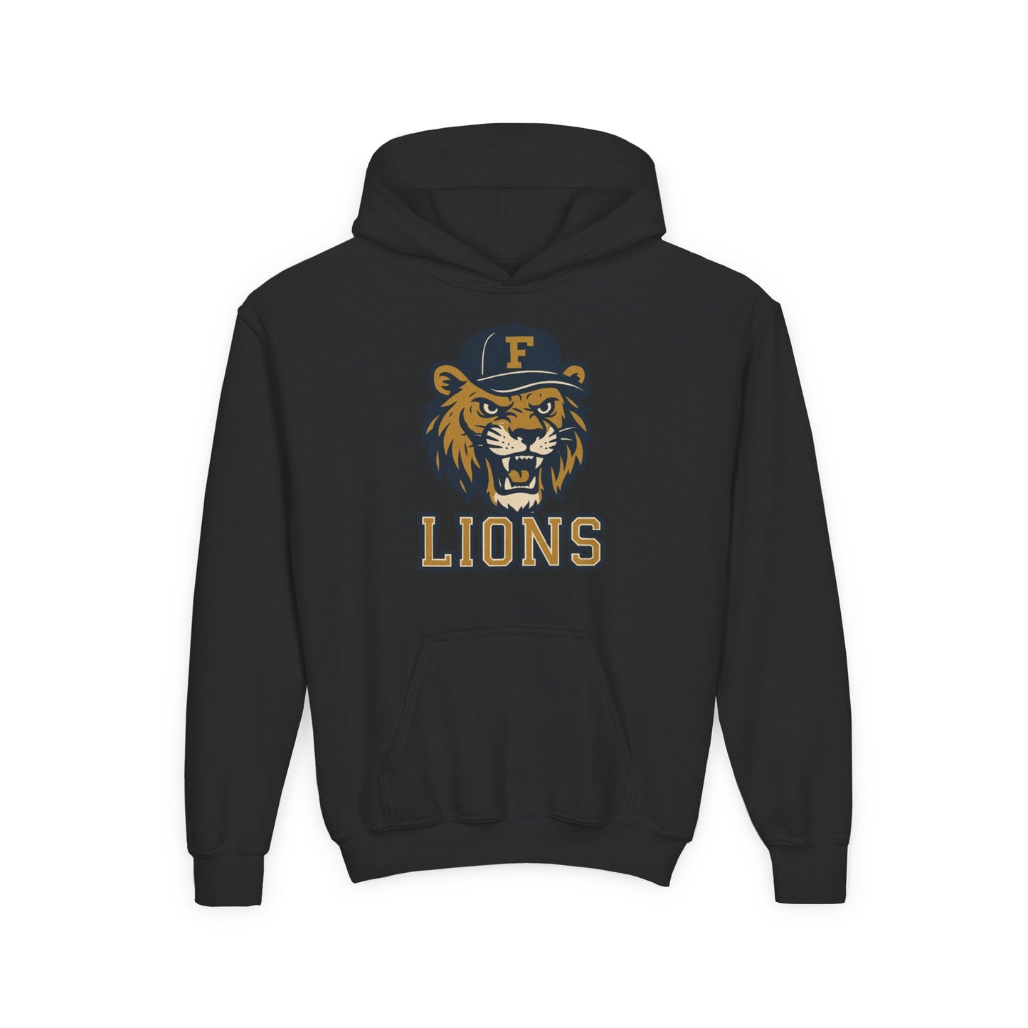 Youth Retro Roaring Lions Hoodie - Gildan
