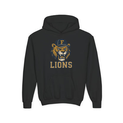 Youth Retro Roaring Lions Hoodie - Gildan