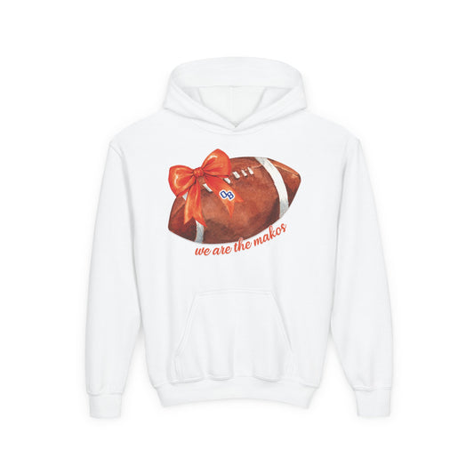 Youth Coquette Football Hoodie