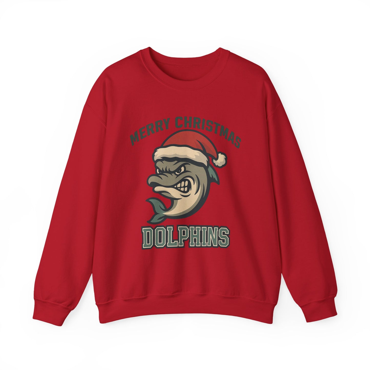 Merry Christmas Dolphins Sweatshirt - Gildan