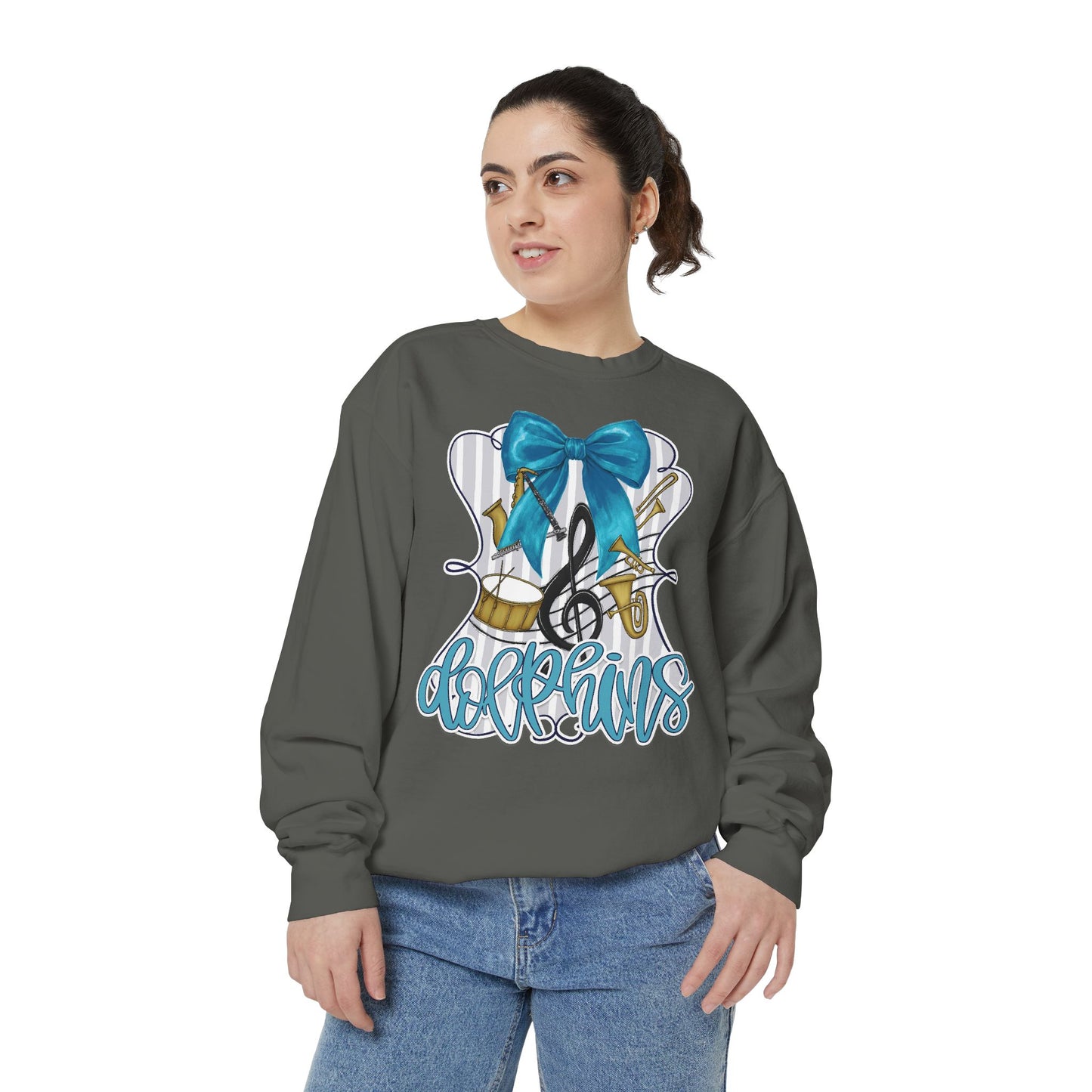 Adult Dolphins Band Sweatshirt - Comfort Colors