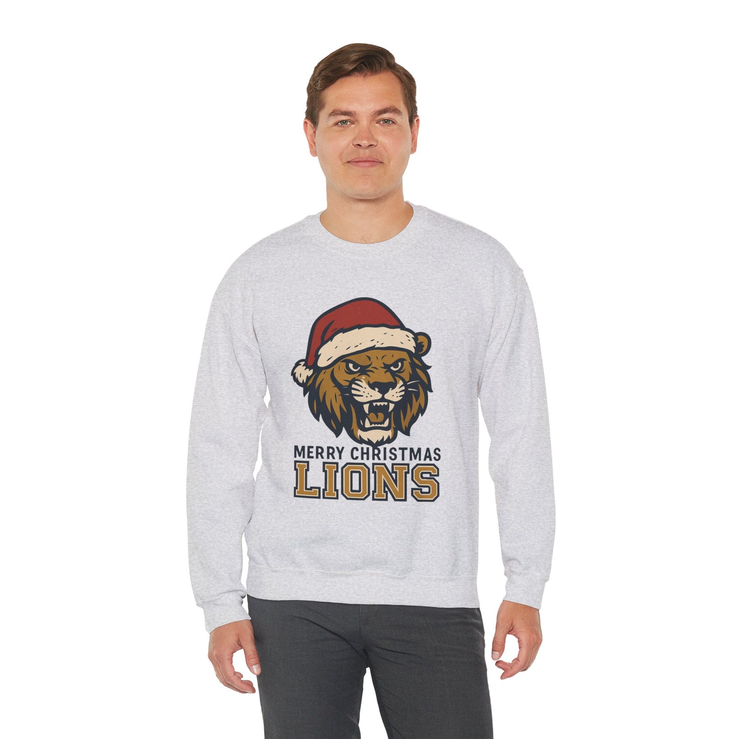 Merry Christmas Lions Sweatshirt — Gildan