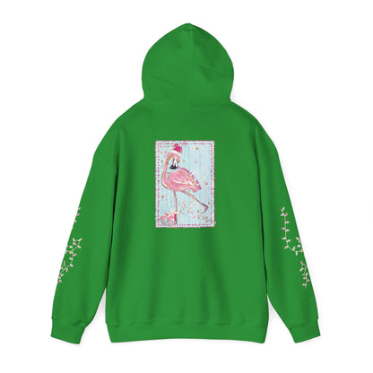 Flamingo Flamingle All The Way Hoodie - Gildan