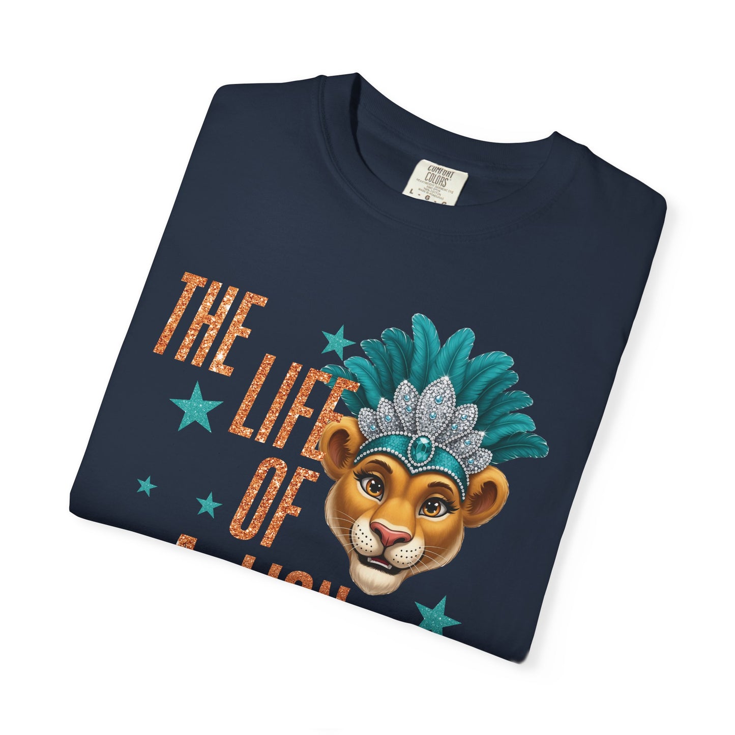 Adult Life of a Lion Faux Glitter - Comfort Colors