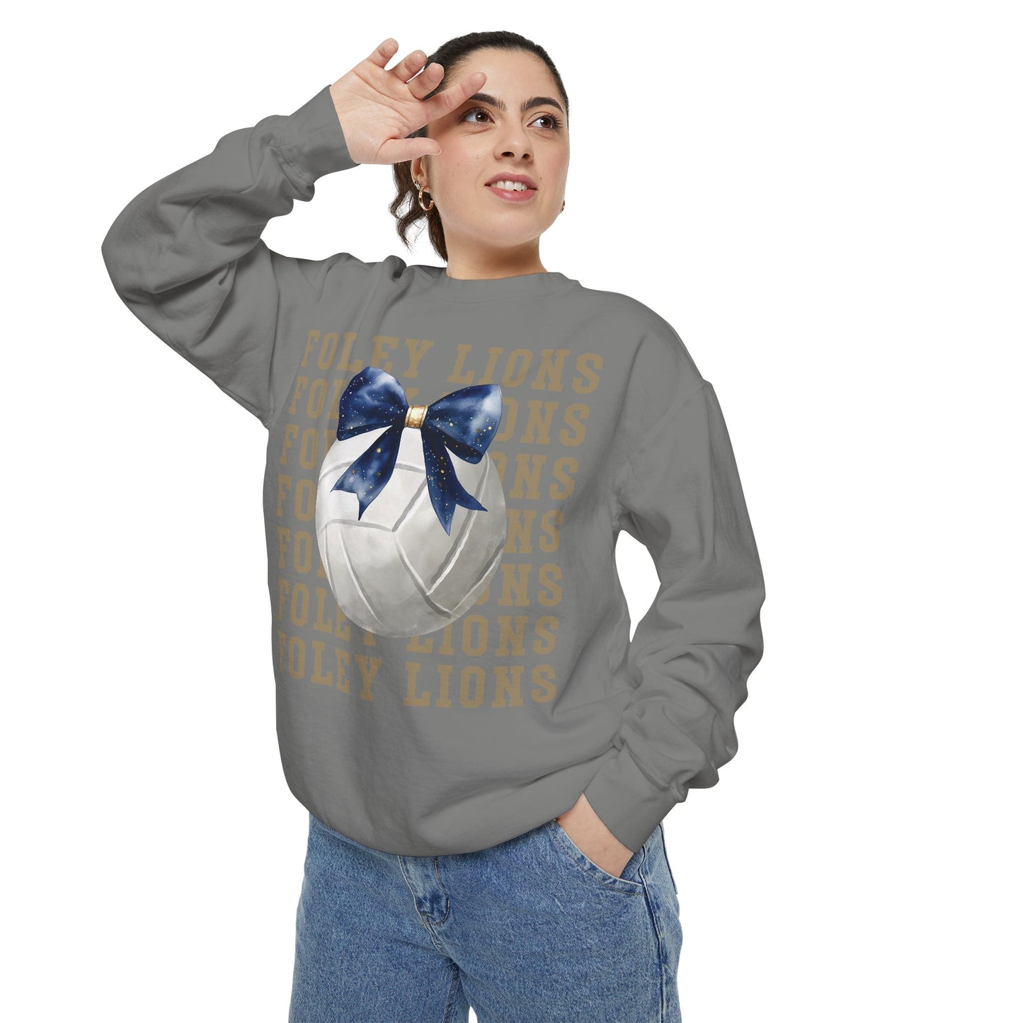 Foley Lions Volleyball Coquette Sweatshirt - Comfort Colors