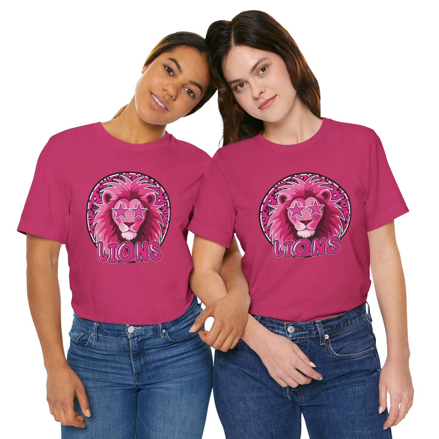 Preppy Pink Lion Tee - Bella Canvas