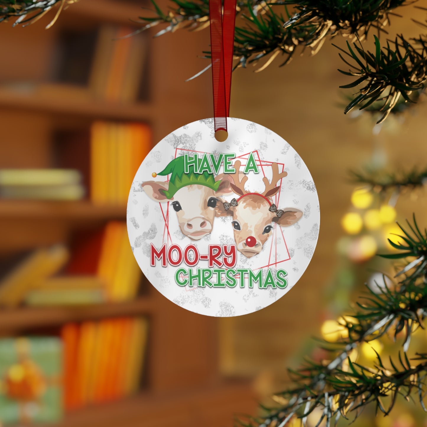 Have a Moo-ry Christmas Ornament