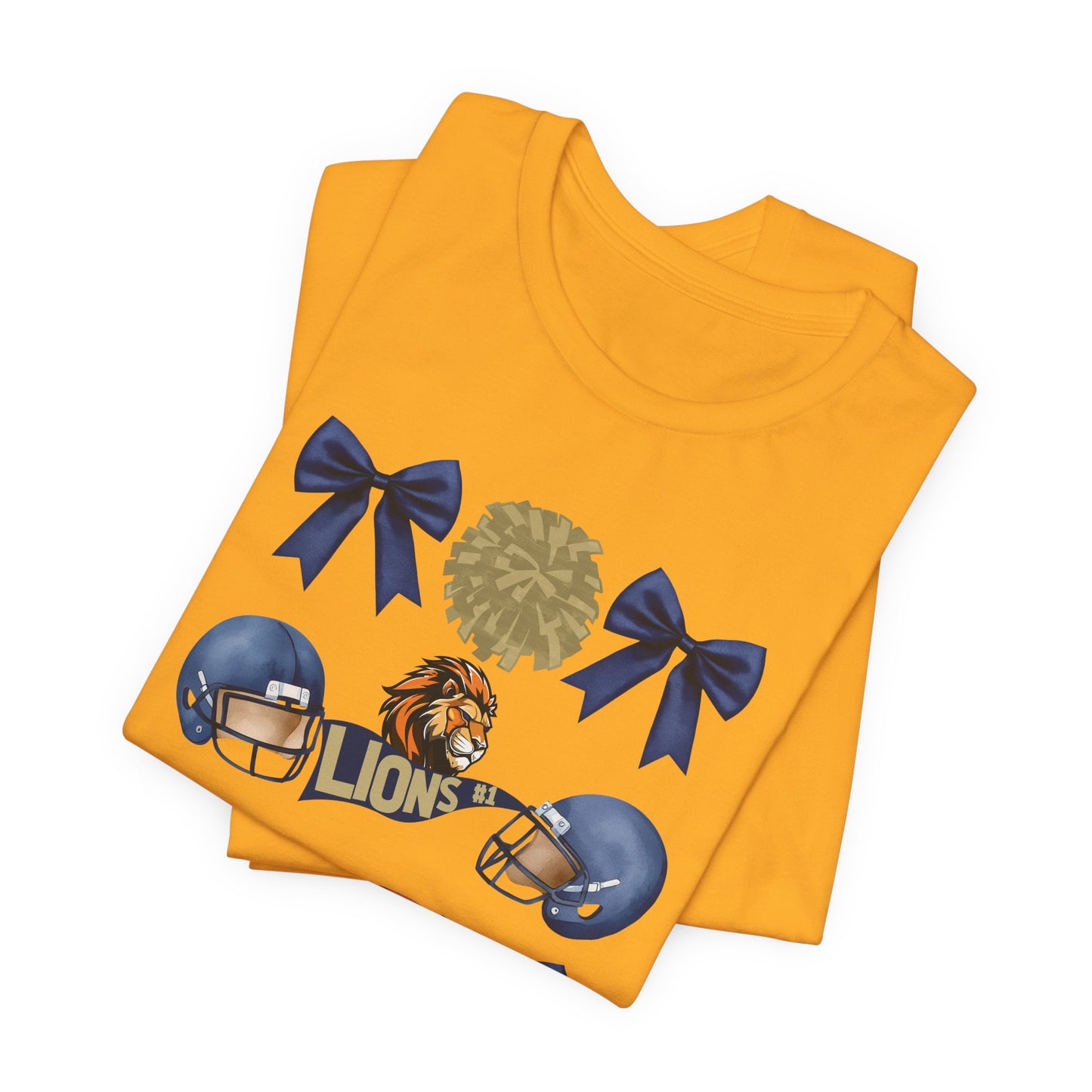 Lions Coquette Football Cheer Tee - Bella Canvas
