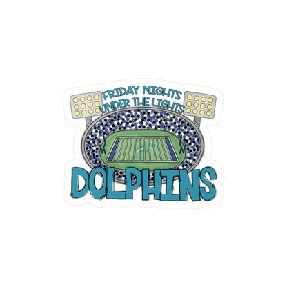 Dolphins Friday Night Lights Vinyl Decals,