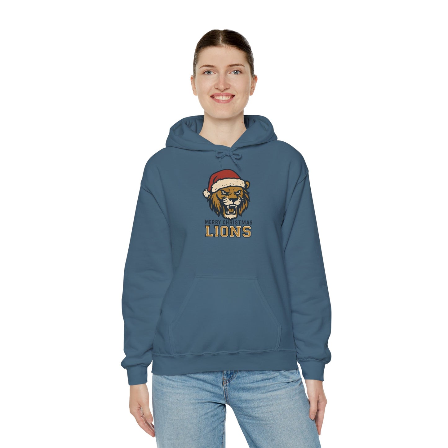 Merry Christmas Lions Hoodie — Gildan