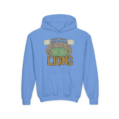 Youth Lions Friday Night Lights Hoodie - Gildan