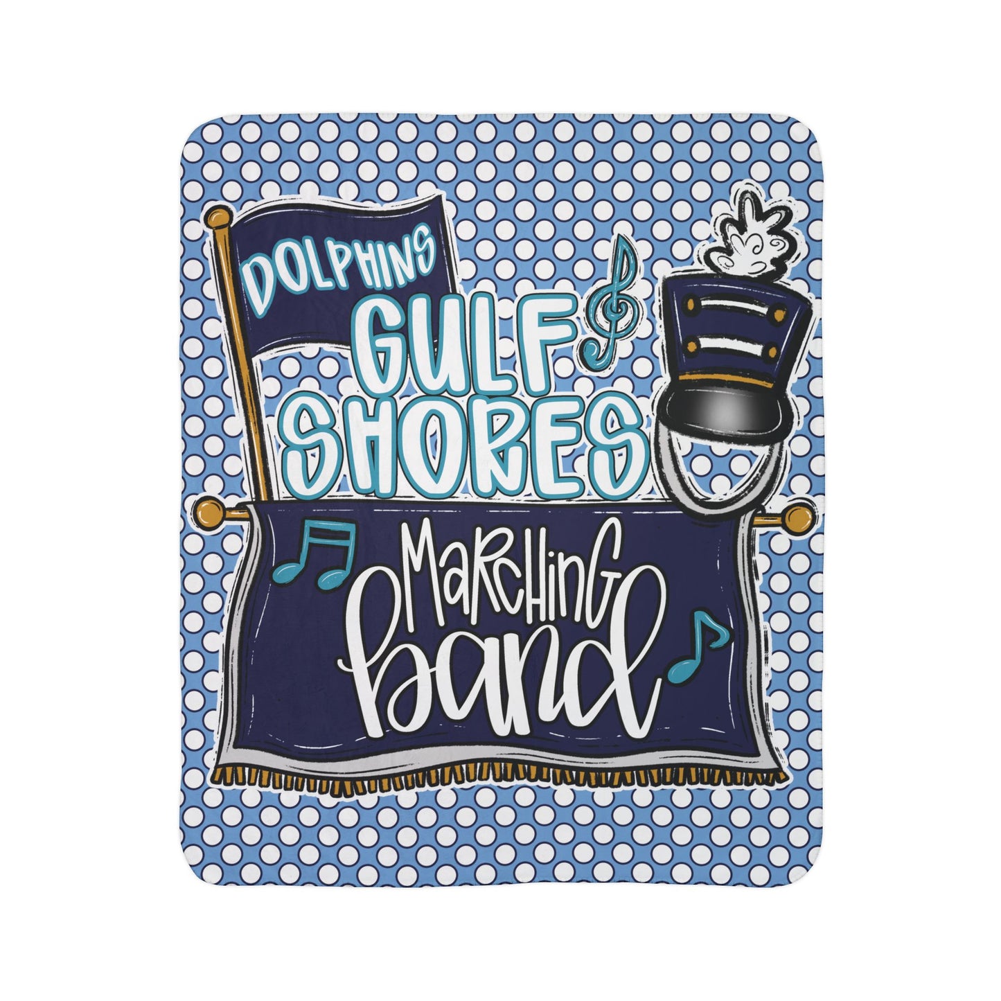 GS Marching Band One Sided Sherpa Blanket