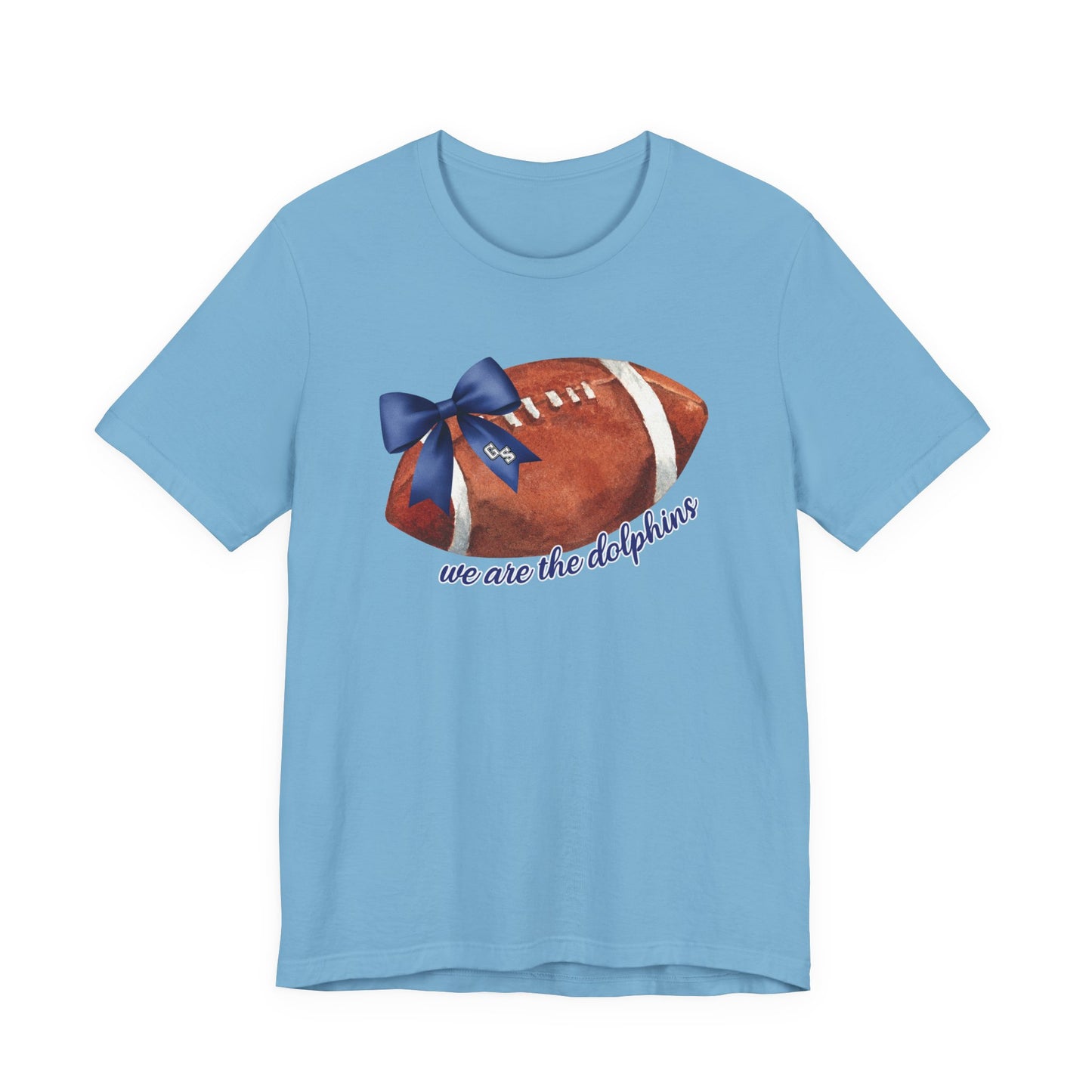 Adult Dolphins Coquette Football Tee