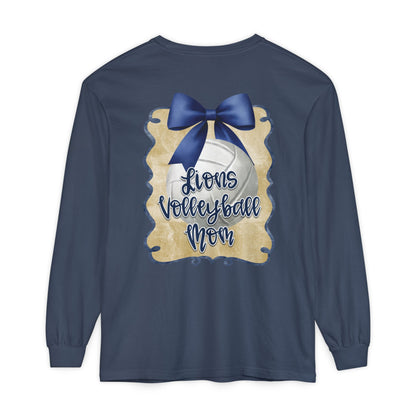 Foley Lions Volleyball Mom Long Sleeve T-Shirt- Comfort Colors