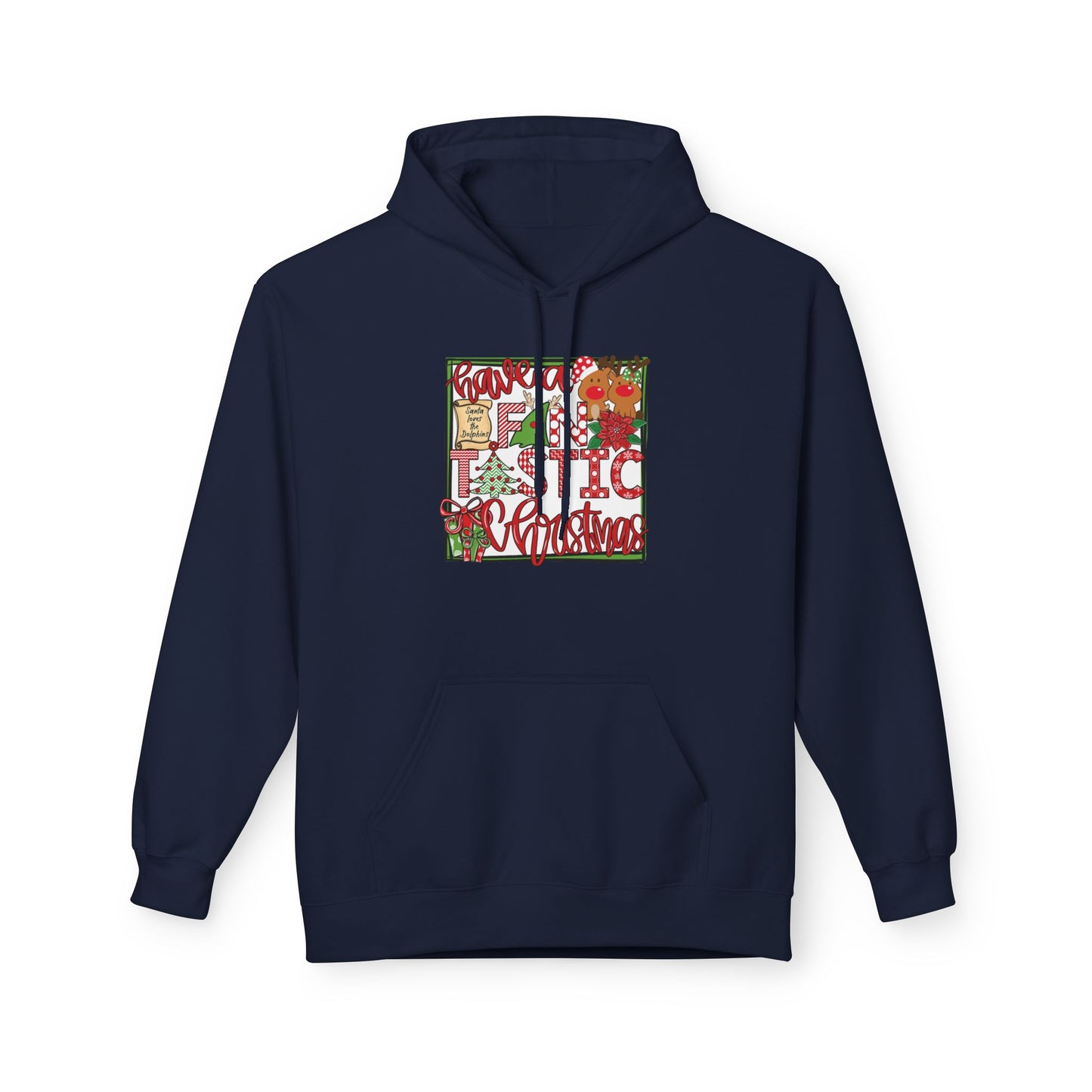 Dolphins Christmas Hoodie - Gildan