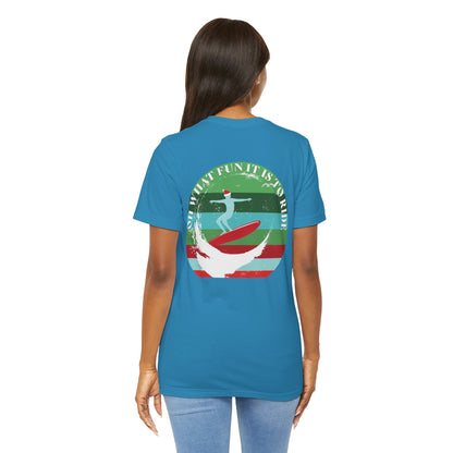 Adult Christmas Surfing Tee - Bella Canvas