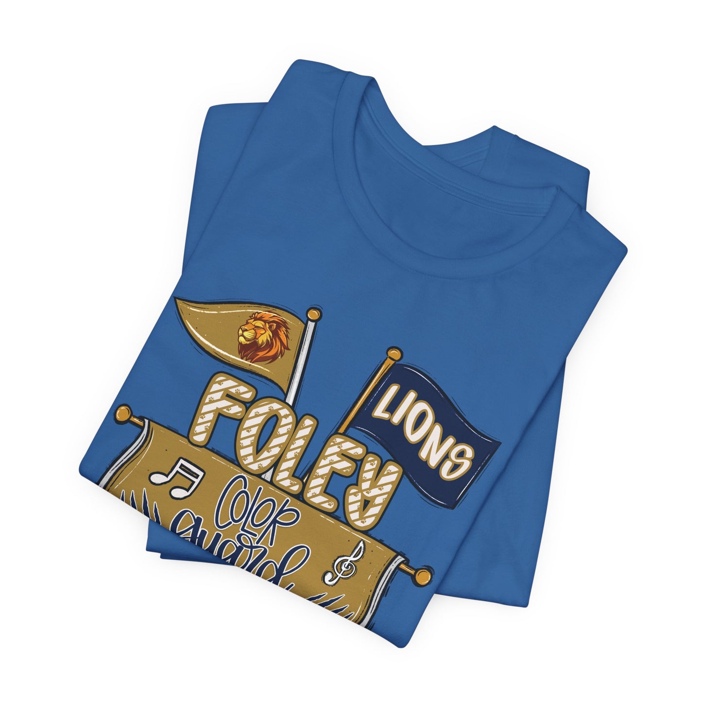 Adult Lions Color Guard Mom Tee - Bella Canvas