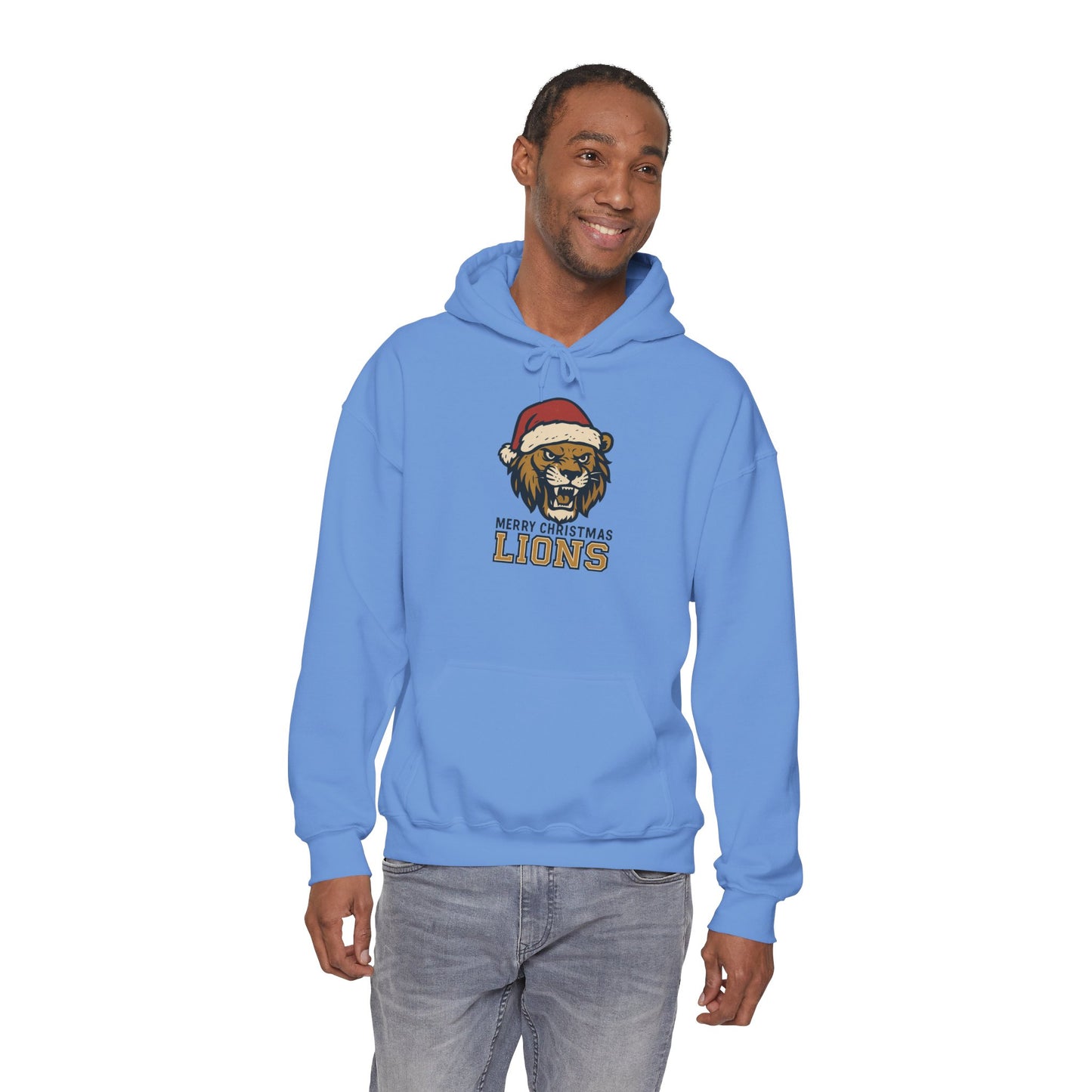 Merry Christmas Lions Hoodie — Gildan