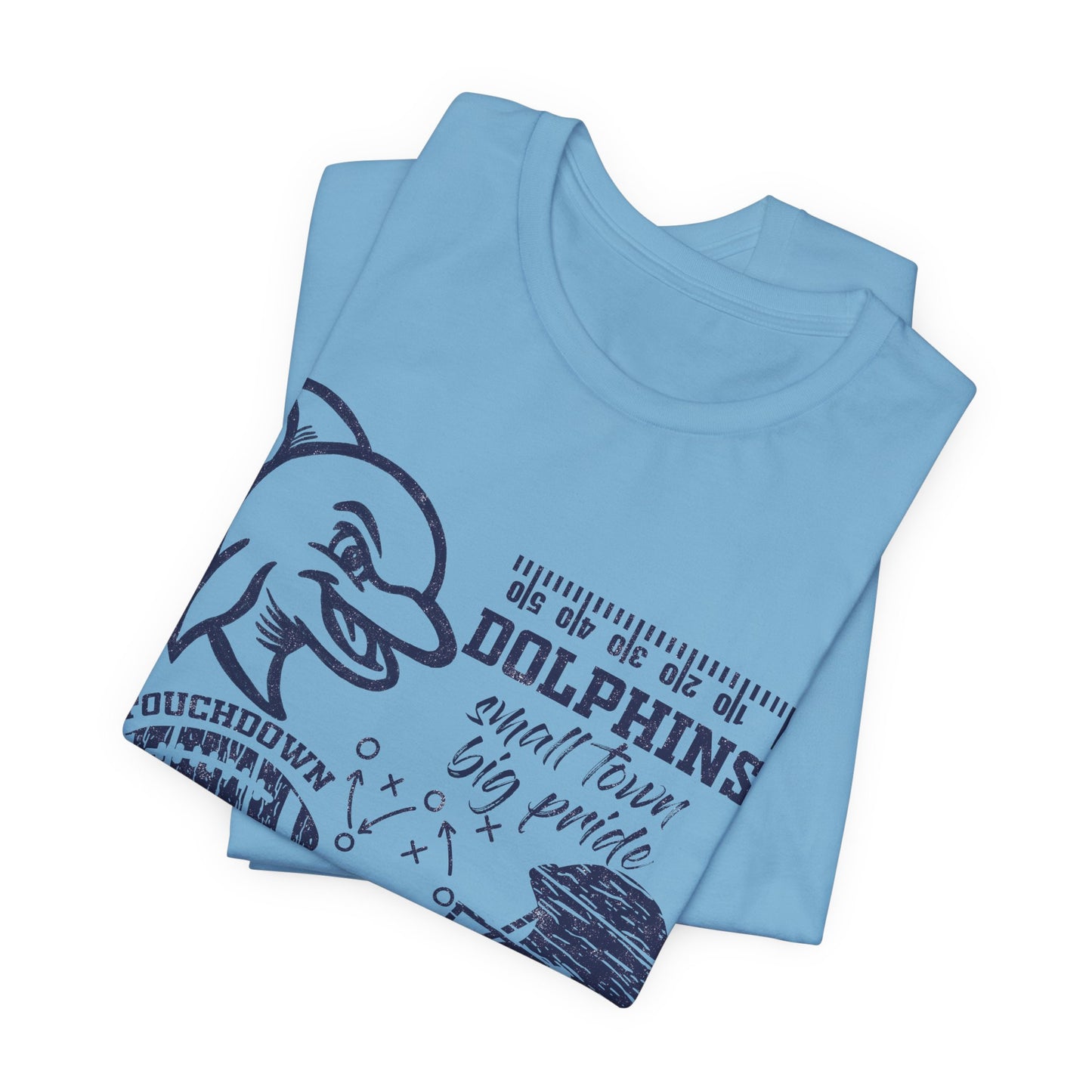 Adult Dolphin Football Tee - Bella Canvas