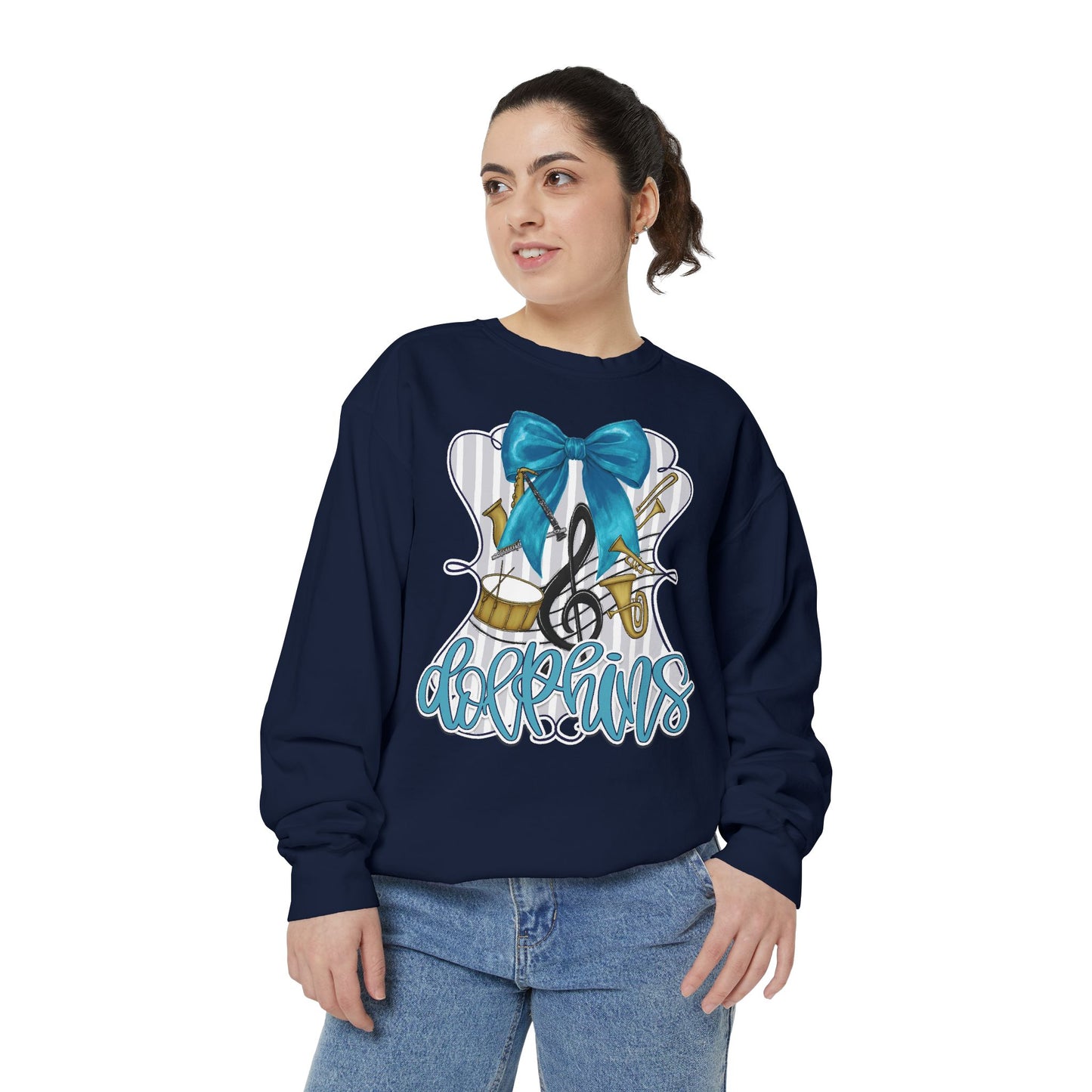 Adult Dolphins Band Sweatshirt - Comfort Colors