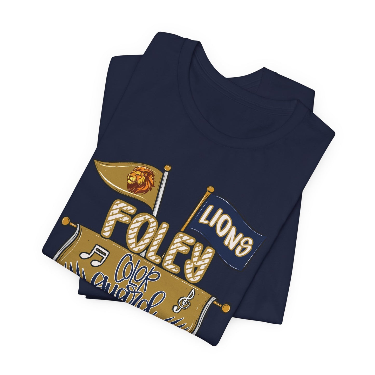 Adult Lions Color Guard Mom Tee - Bella Canvas