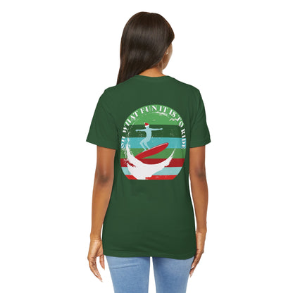Adult Christmas Surfing Tee - Bella Canvas