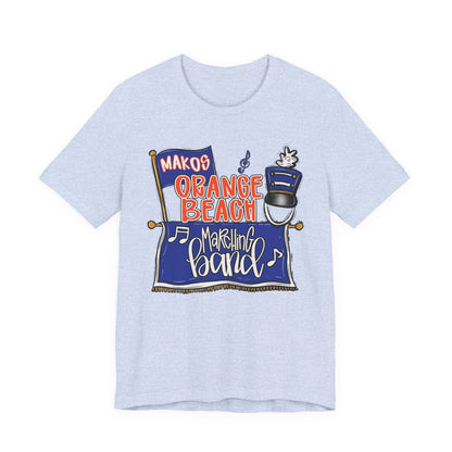 Adult Orange Beach Marching Band Tee - Bella Canvas