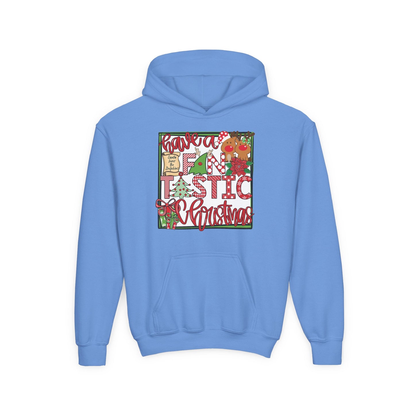 Dolphins Fintastic Christmas Hoodie - Gildan