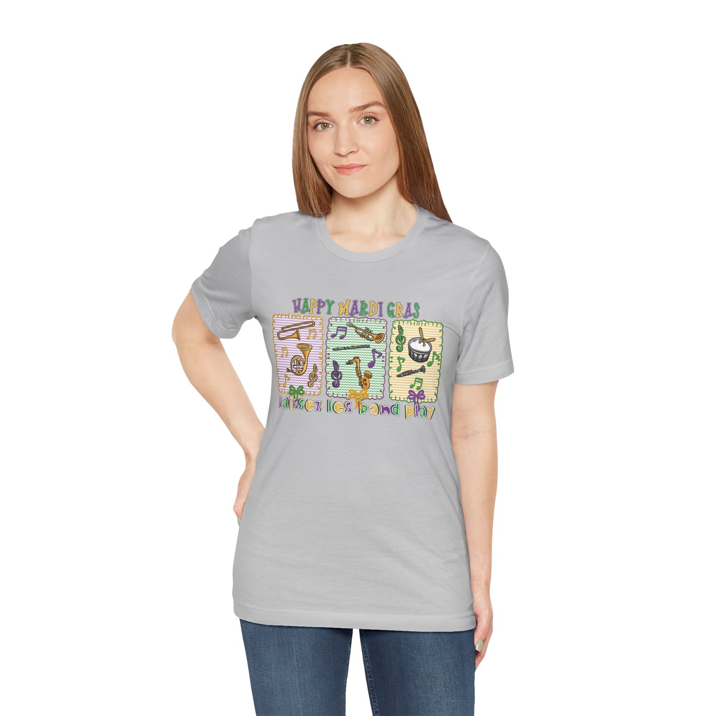 Mardi Gras T-Shirt — "Happy Mardi Gras" Carnival Mask & Beads Celebration Tee