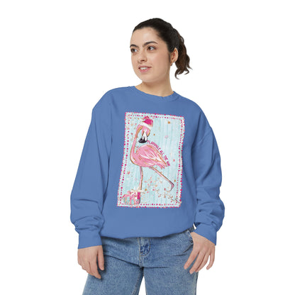 Flamingle All the Way Flamingo Sweatshirt - Comfort Colors