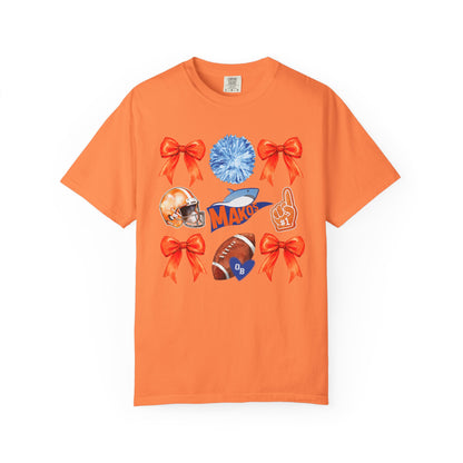 Makos Coquette Football Tee - Comfort Colors