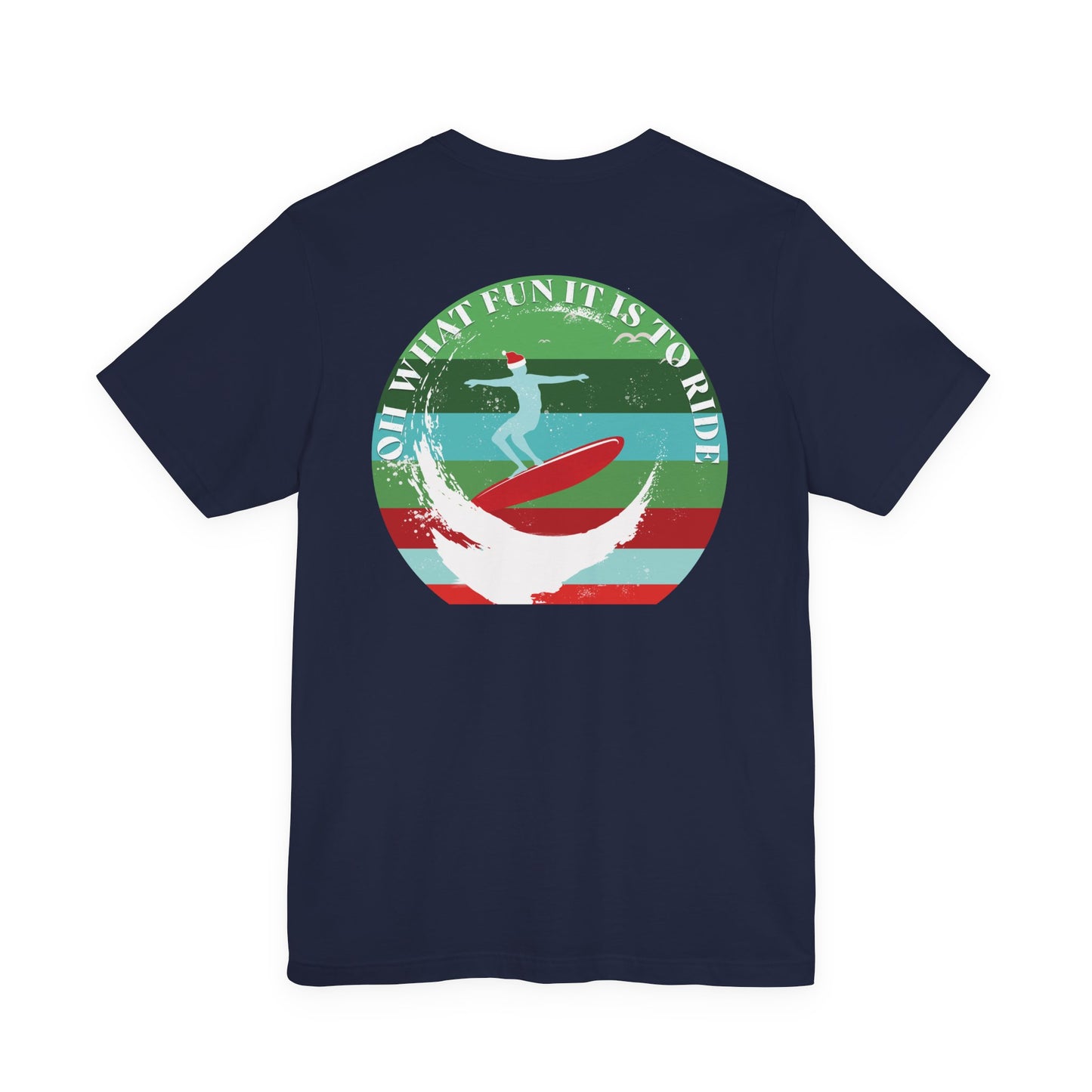 Adult Christmas Surfing Tee - Bella Canvas