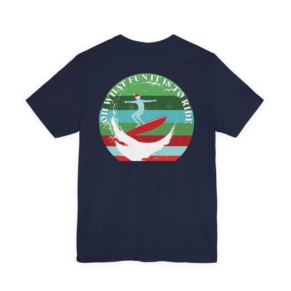 Adult Christmas Surfing Tee - Bella Canvas