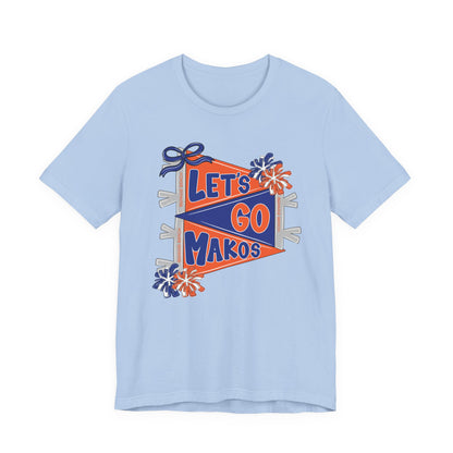 Adult Makos Let's Go Pennant Tee - Bella Canvas