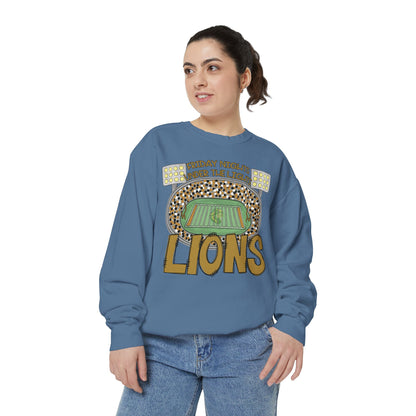 Adult Friday Night Lights Lions Sweatshirt - Comfort Colors