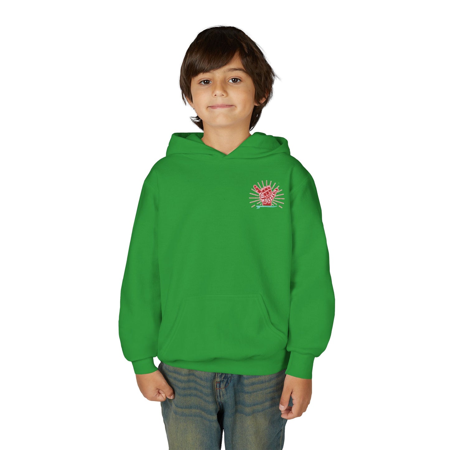 Youth Surfing Christmas Hoodie - Gildan