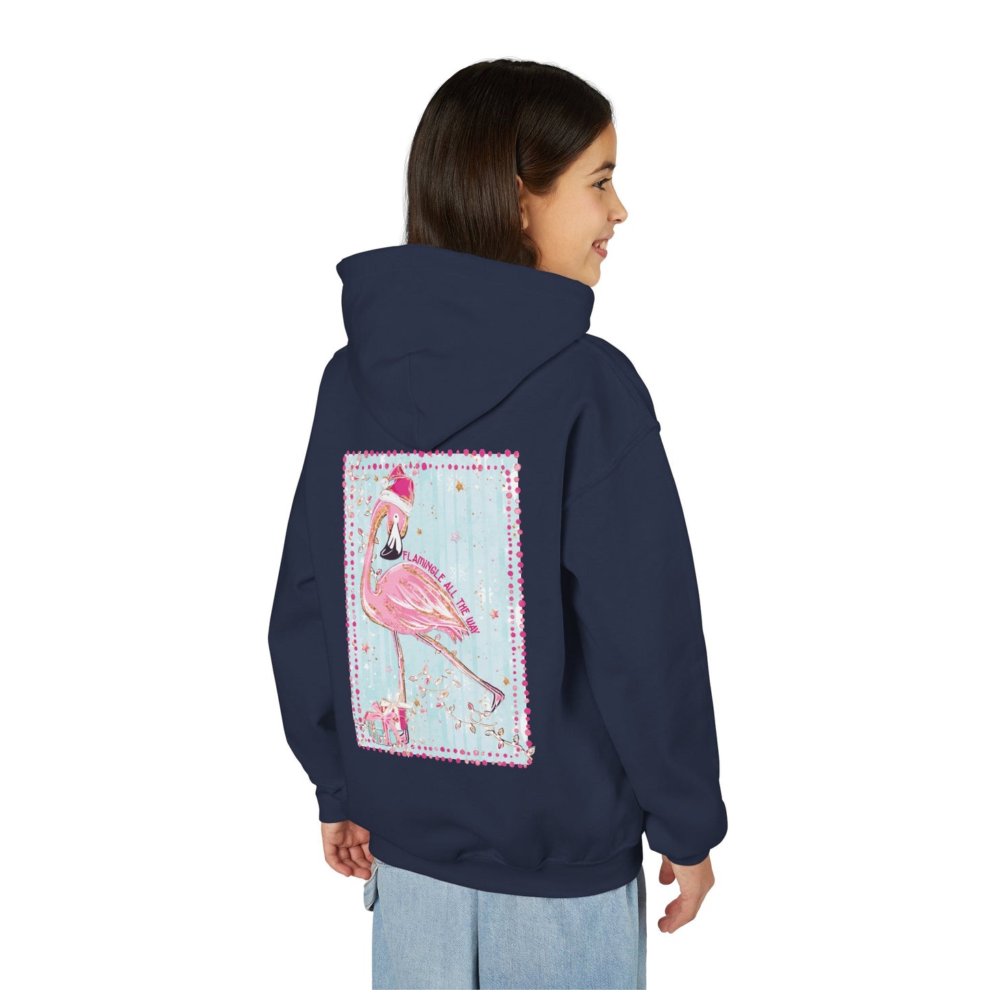 Flamingle All The Way Flamingo Hoodie - Gildan