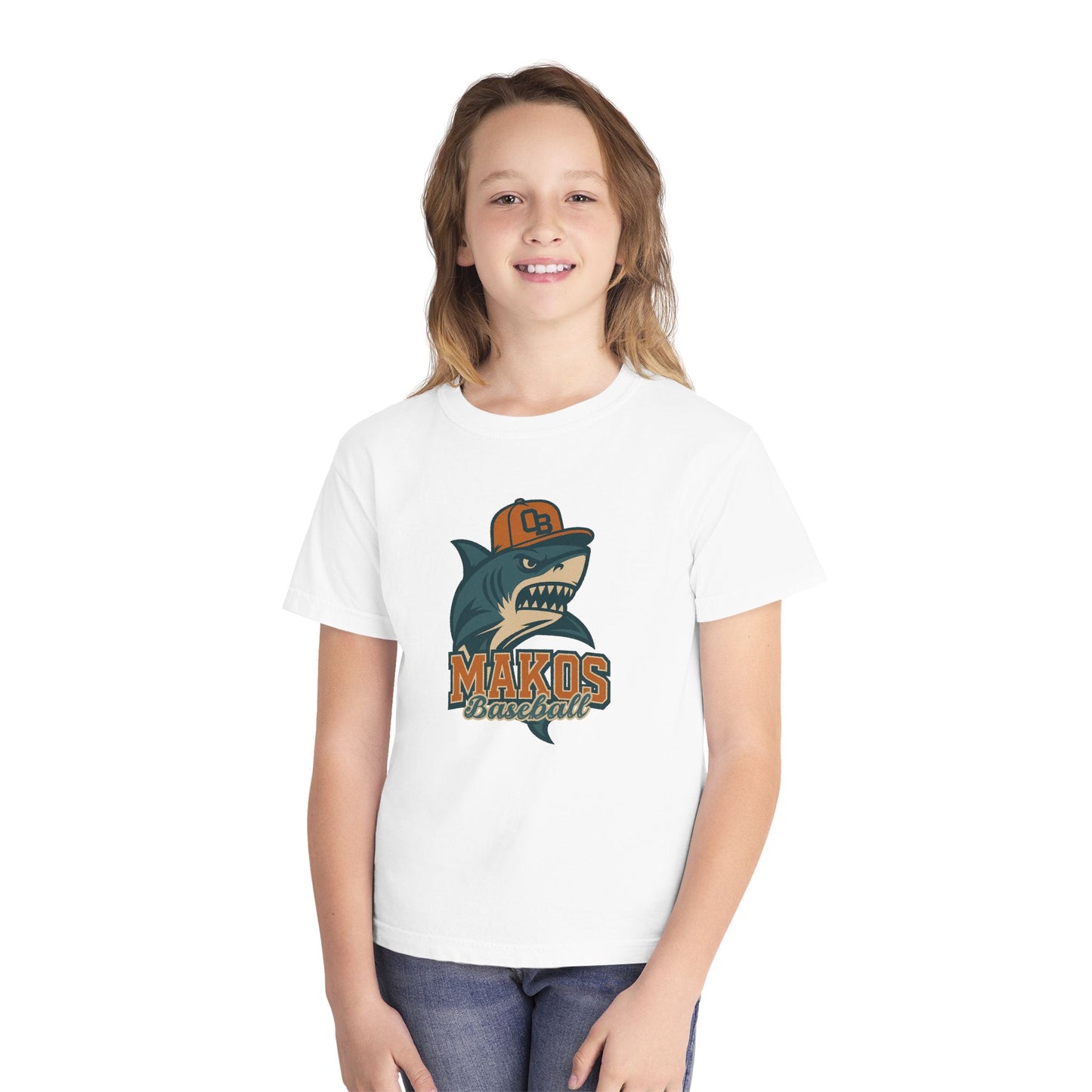 Makos Youth Baseball Tee - Comfort Colors