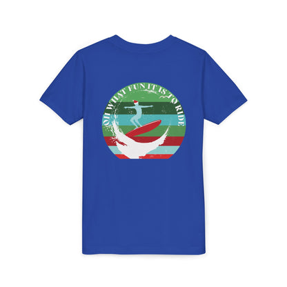 Youth Surfing Christmas Tee - Gildan