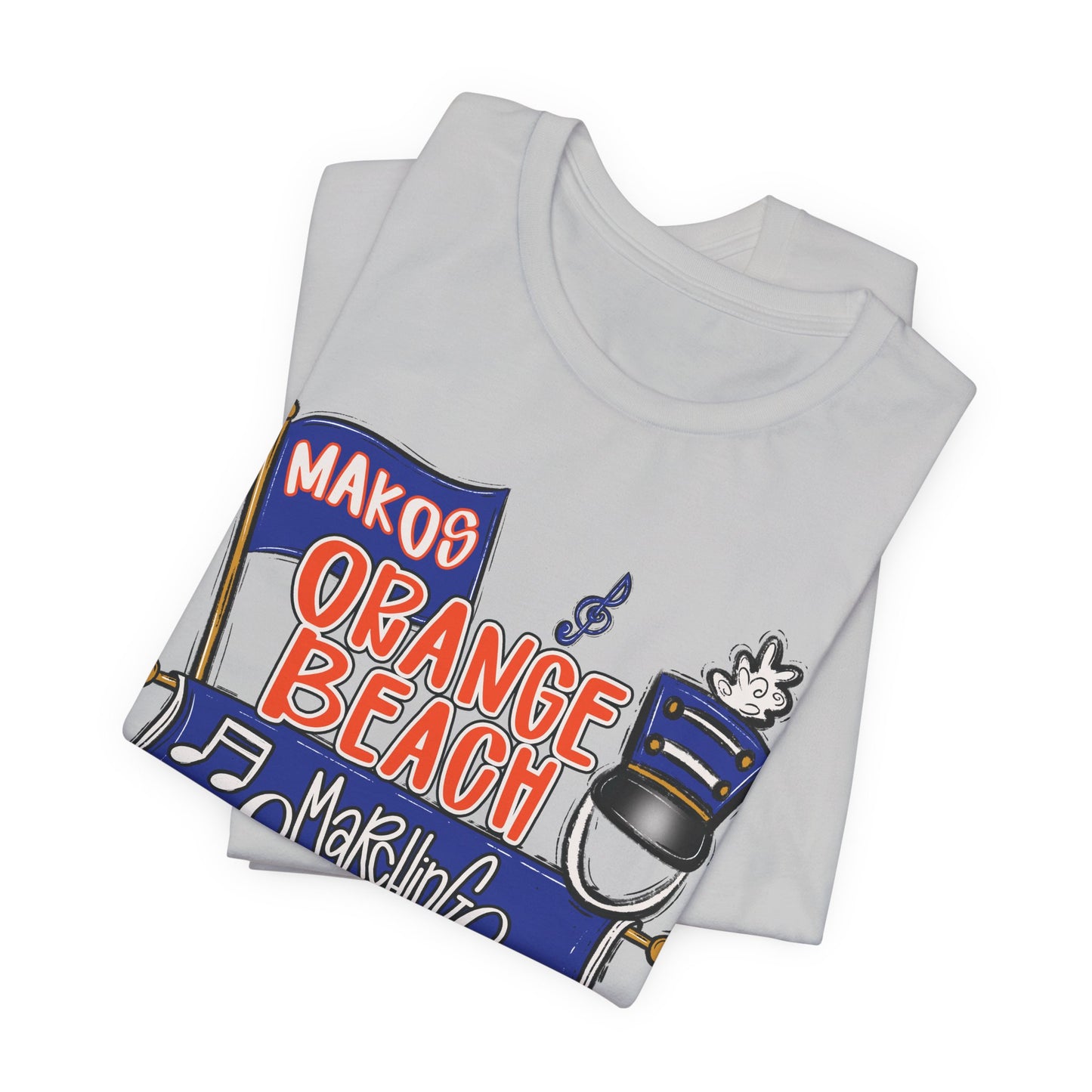Adult Orange Beach Marching Band Tee - Bella Canvas