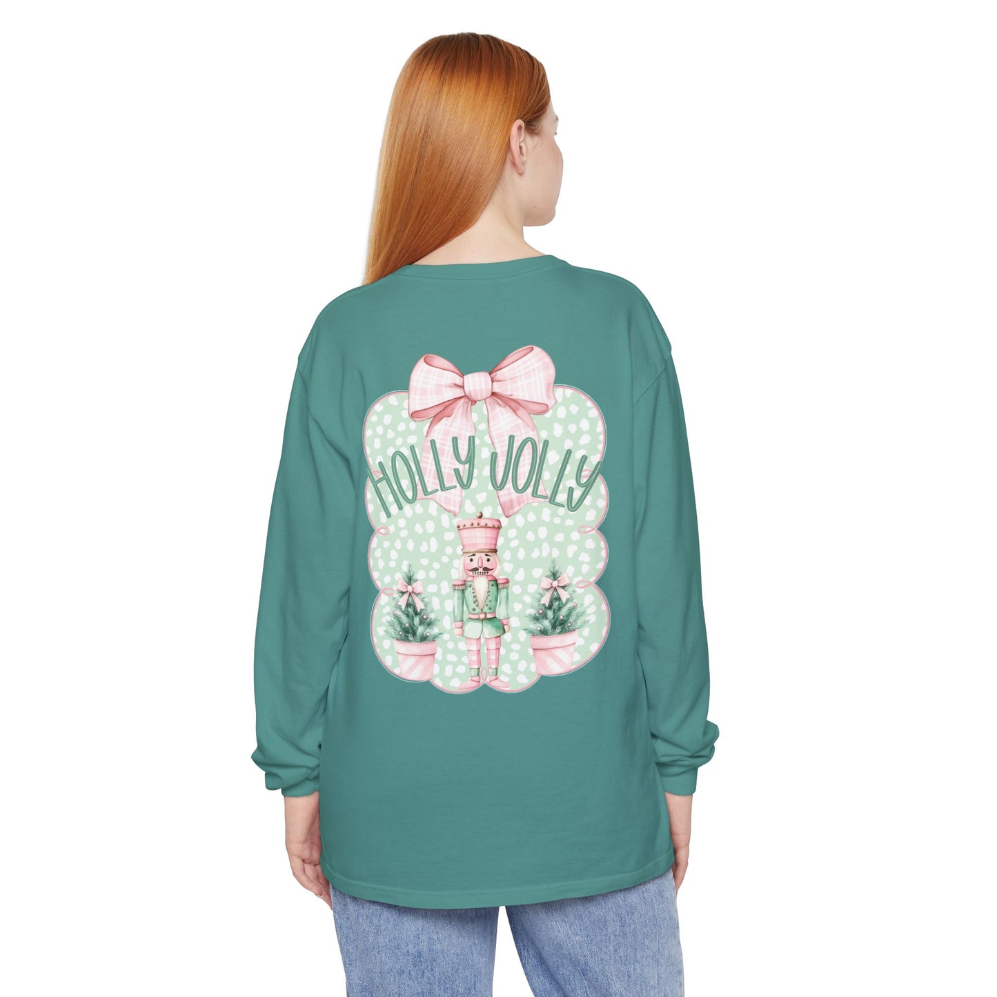 Holly Jolly Long Sleeve Tee - Comfort Colors
