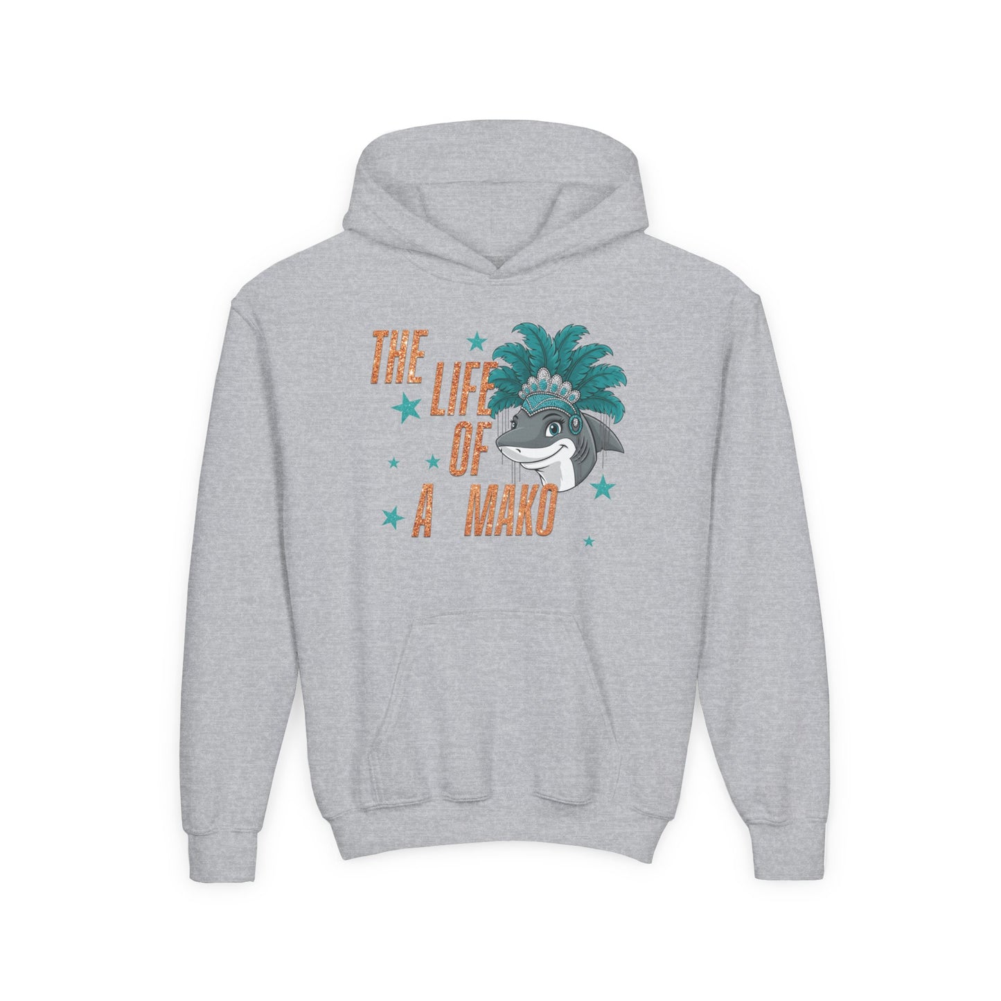 Life of a Mako Faux Glitter Hoodie - Gildan