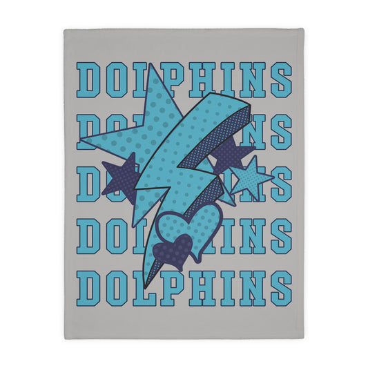 Dolphin 2 Sided Lightning Blanket