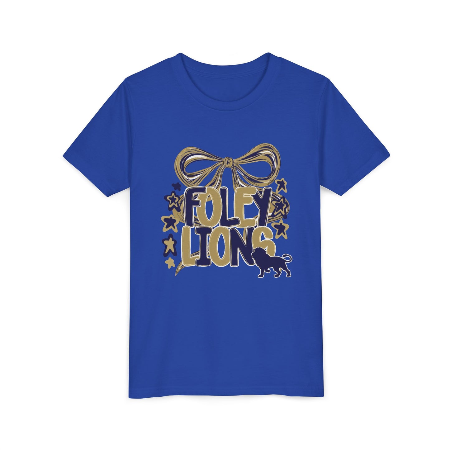 Youth Foley Lions Bow Tee - Bella Canvas
