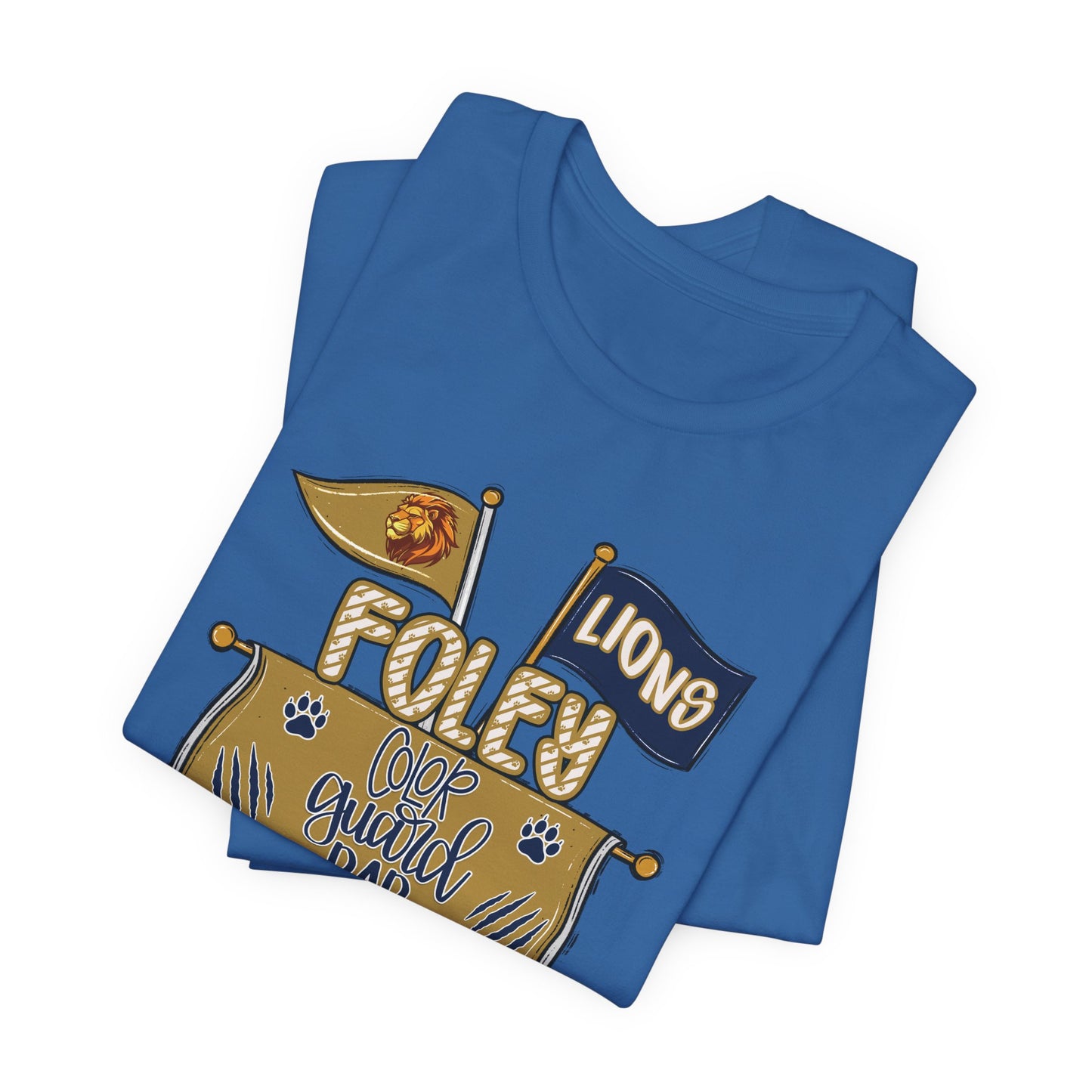 Adult Lions Color Guard Mom Tee - Bella Canvas