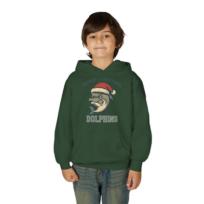 Merry Christmas Dolphins Hoodie - Gildan